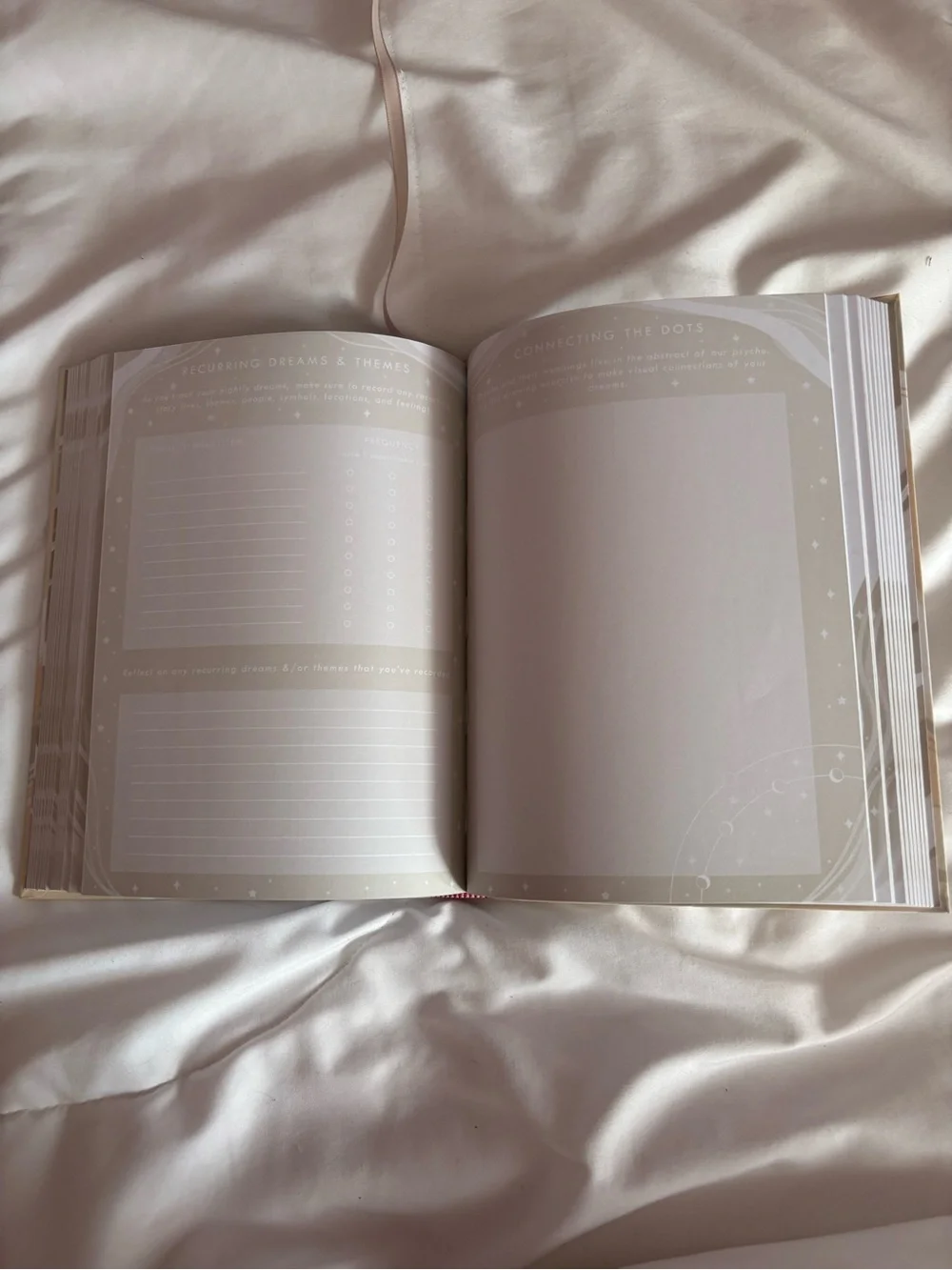 Dream Journal Crescent Moon Hardcover Notebook - Beige & Cream
